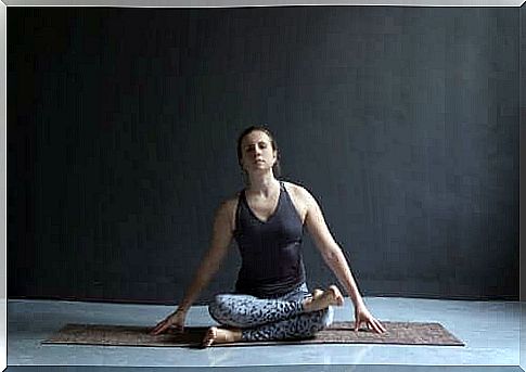 Woman does yoga to rest better