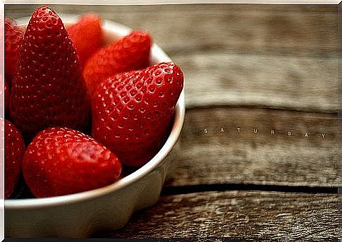 Bowl of strawberries