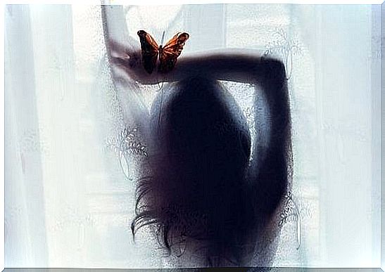 Woman with Butterfly