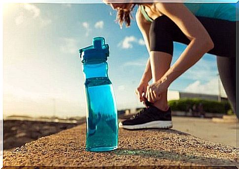 Woman getting ready for workout