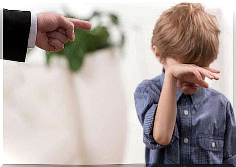 Parent punishing child