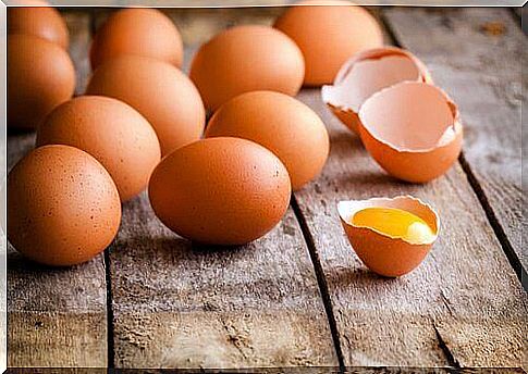 Eggs on a table