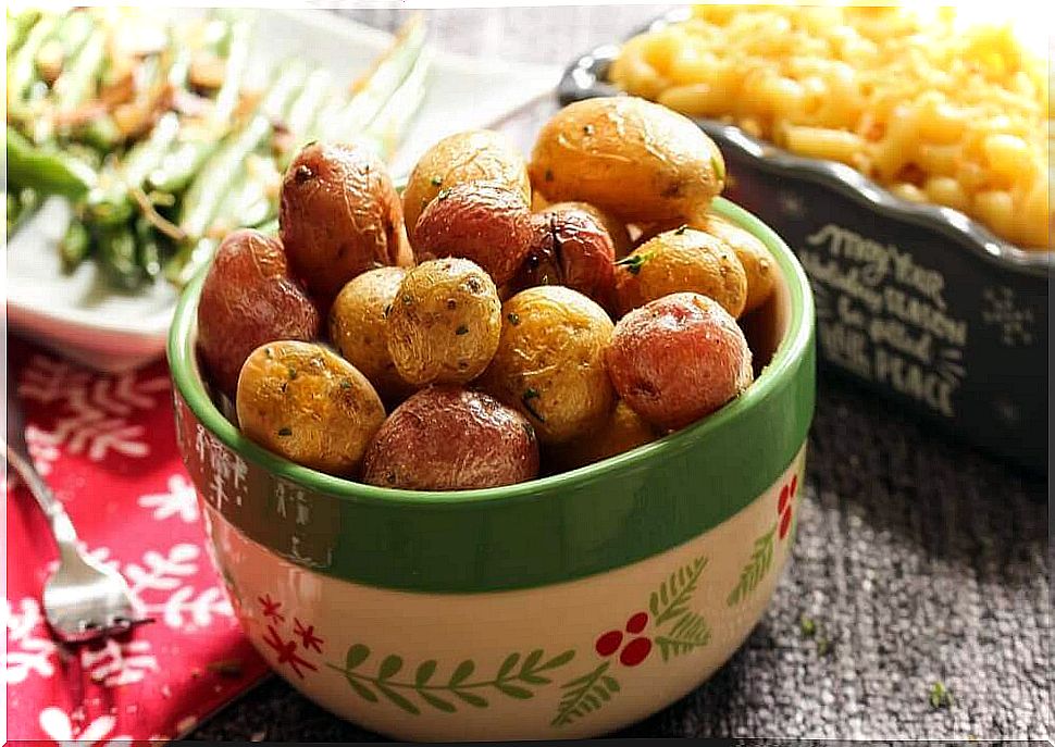 Bowl with potatoes