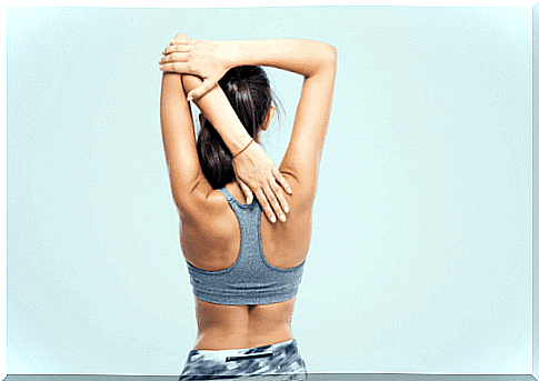 Woman doing stretching exercises