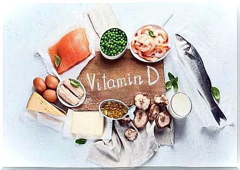 A variety of products with vitamin D