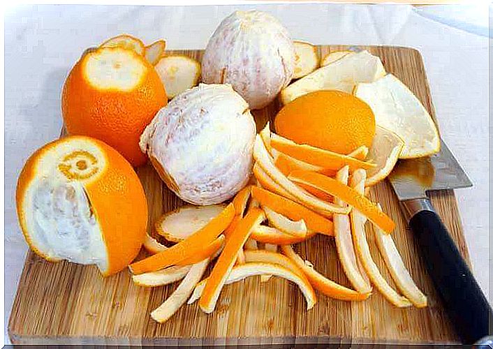 Oranges and their peel